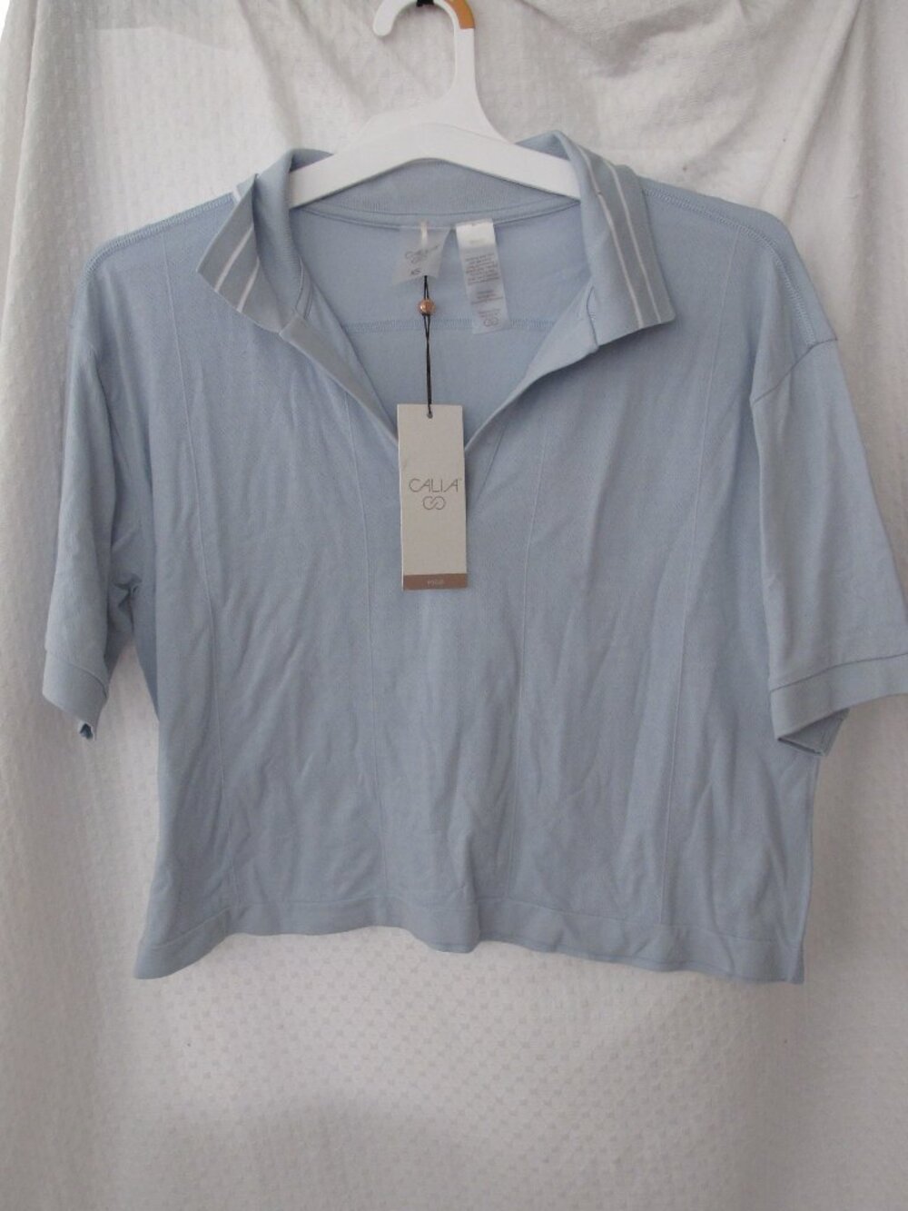 Calia Seamless Crop Polo Top